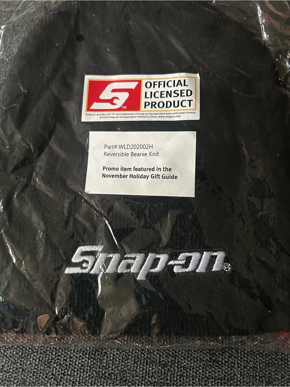 Snap-On Tools Beanie Knit Hat Beanie One Size Fits Most Black Winter Hat NWT